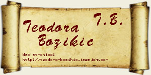 Teodora Božikić vizit kartica